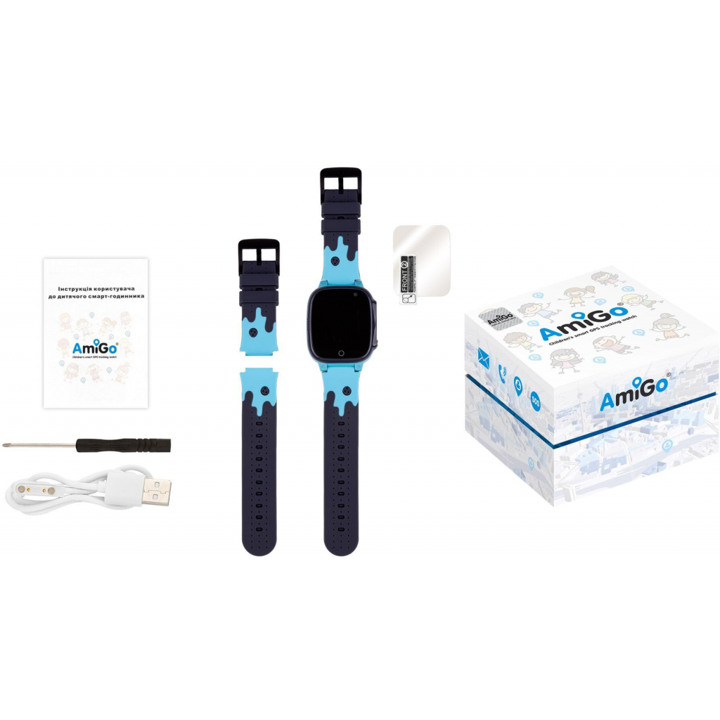 Смарт-годинник Amigo GO008 MILKY GPS WIFI Blue (873292) - зображення 8