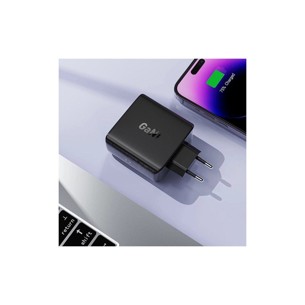Зарядний пристрій Acefast 4xUSB 100W (3xUSB-C+USB-A) Gan A94 Fast Charger Black (6974316283133) - зображення 6