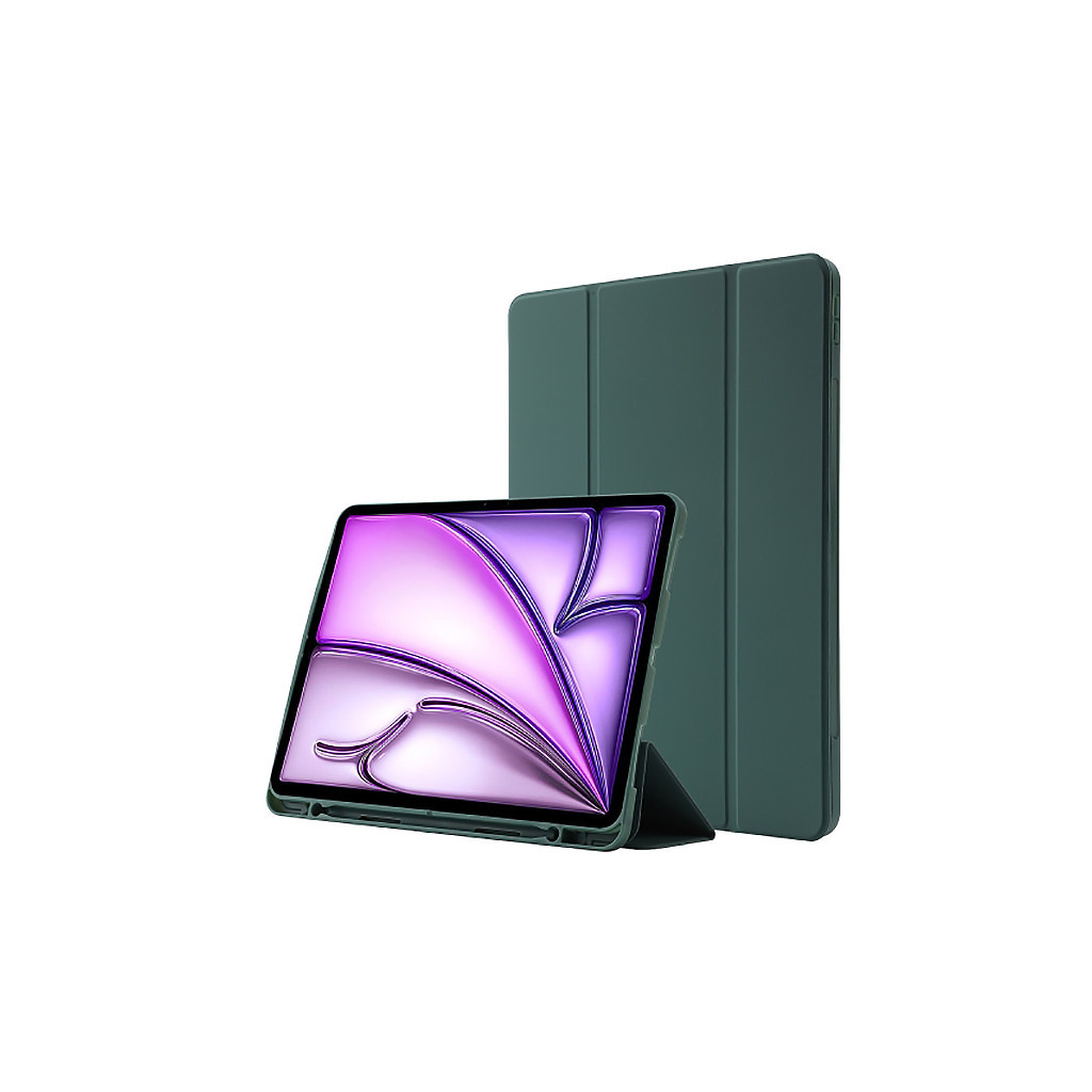 Чохол до планшета BeCover Tri Fold Hard TPU Apple iPad Air 13" M2/M3 (2024/2025) Dark Green (711467) - зображення 2