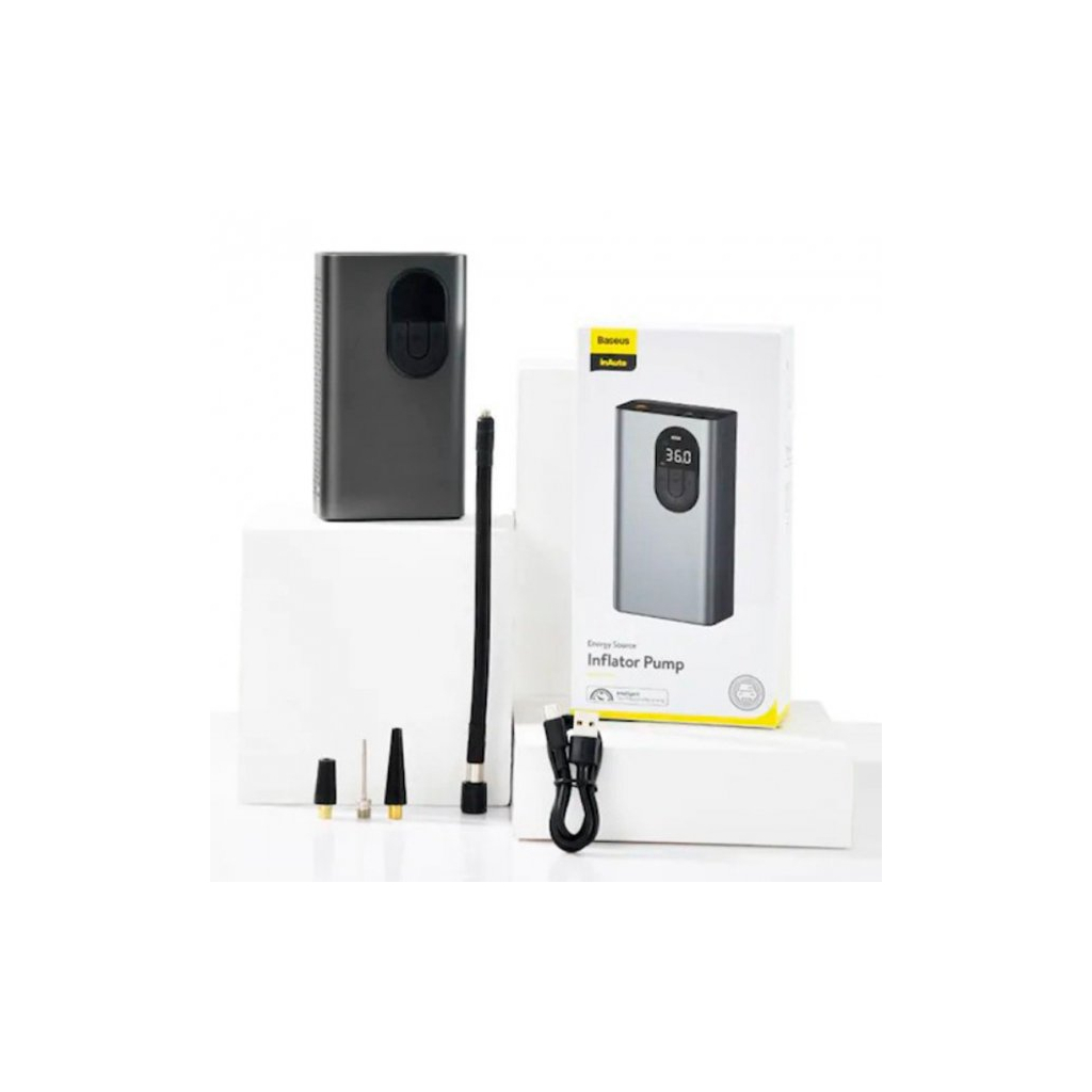 Автомобільний компресор Baseus Energy Source Inflator Pump Tarnish (CRCQB02-0A) (AN) - изображение 4