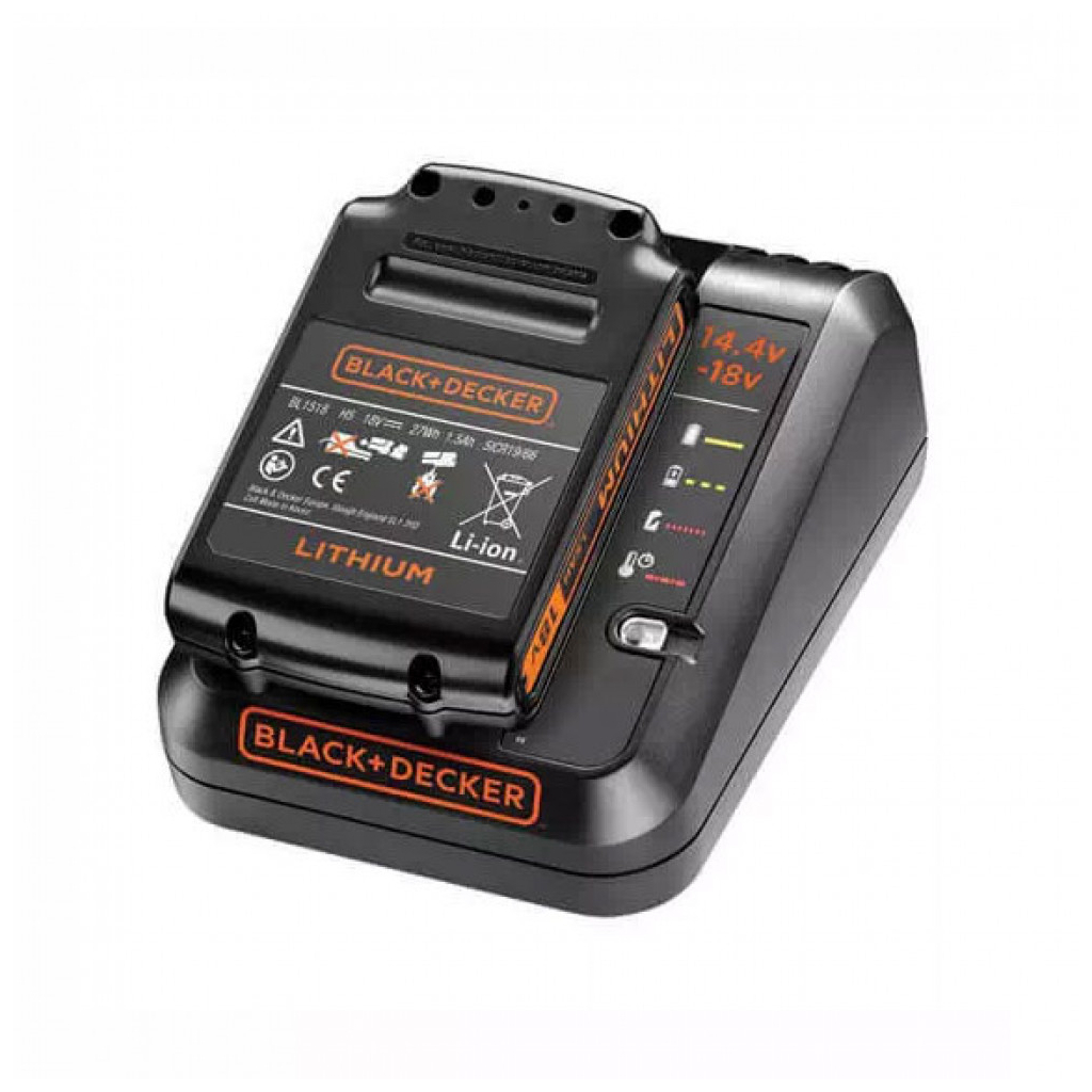 Зарядний пристрій для акумуляторів інструменту Black&Decker 14.4V, 18V, струм 1A (BDC1A15) - зображення 3