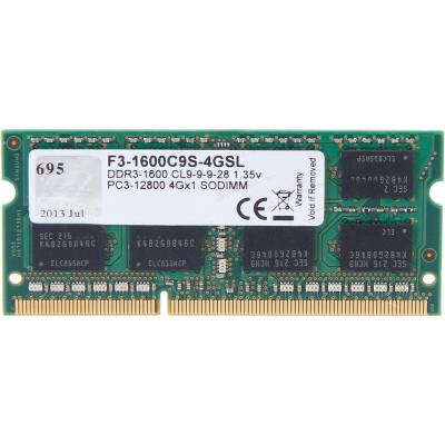 Модуль пам'яті для ноутбука SoDIMM DDR3L 4GB 1600 MHz G.Skill (F3-1600C9S-4GSL) - зображення 1