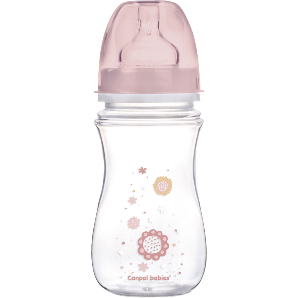 Пляшечка для годування Canpol babies EasyStart Newborn baby з широким отвором 240 мл (35/217_pin) - зображення 1