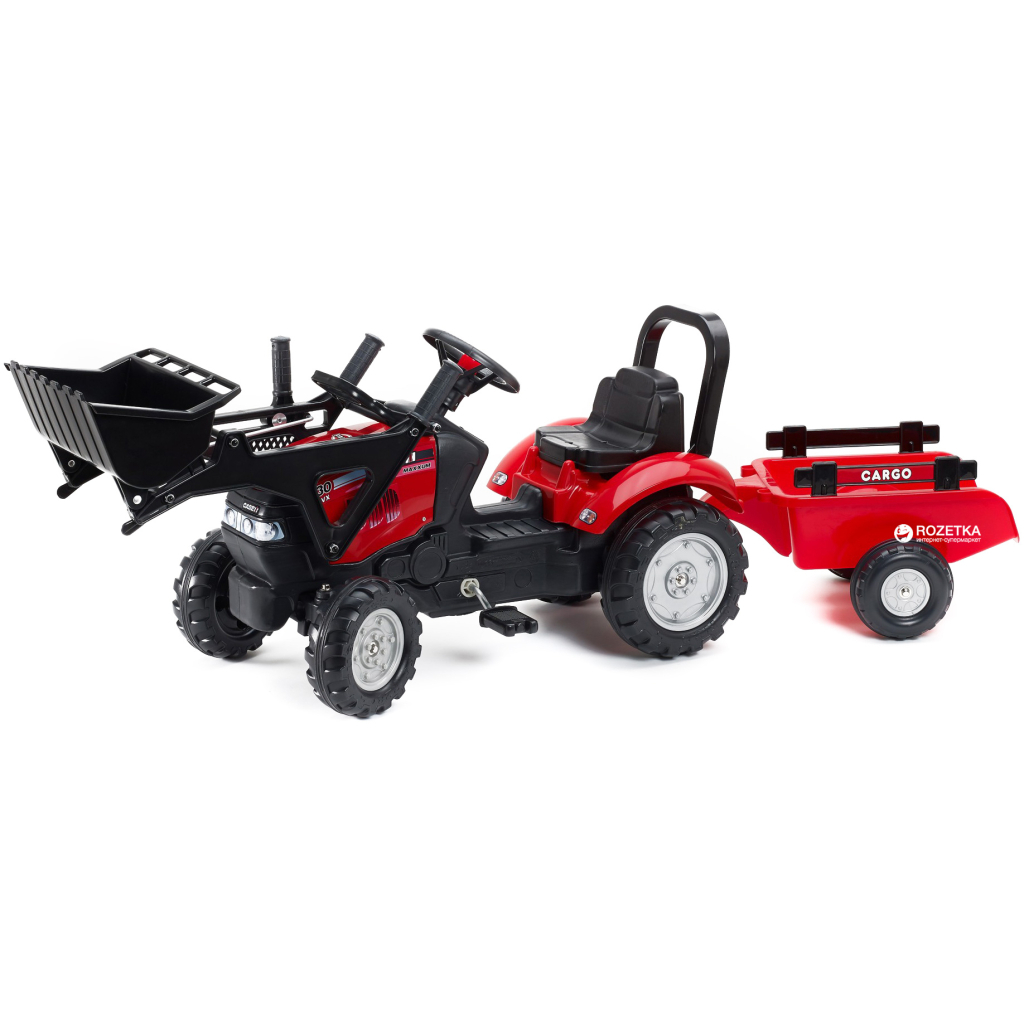 Веломобіль Falk Case Ih Maxxum трактор на педалях червоний (961AM) - зображення 1