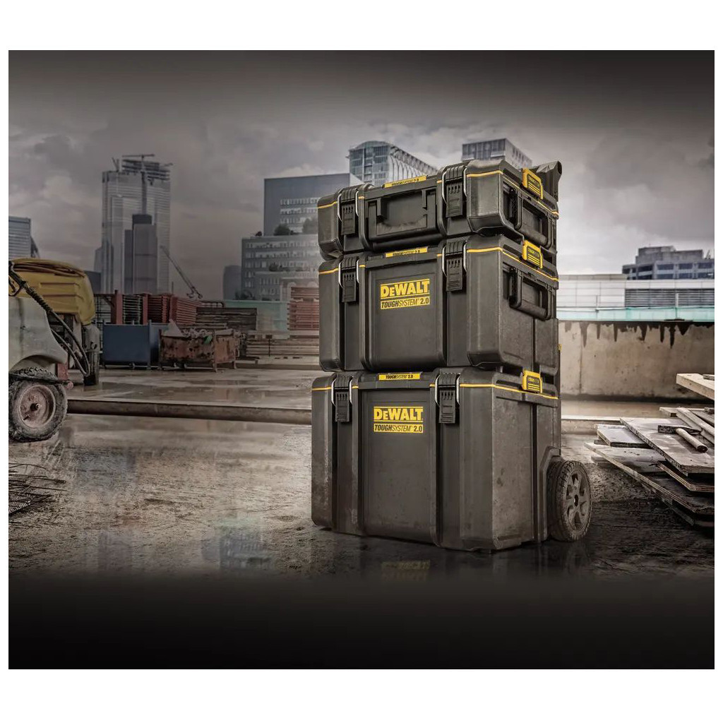 Ящик для інструментів DeWALT комплект TOUGHSYSTEM 2.0, 3 ящики на візку (DWST83401-1) - зображення 9