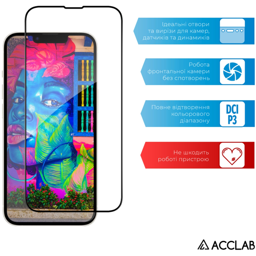 Скло захисне ACCLAB Full Glue Apple iPhone 16E Black (1283126614279) - зображення 5