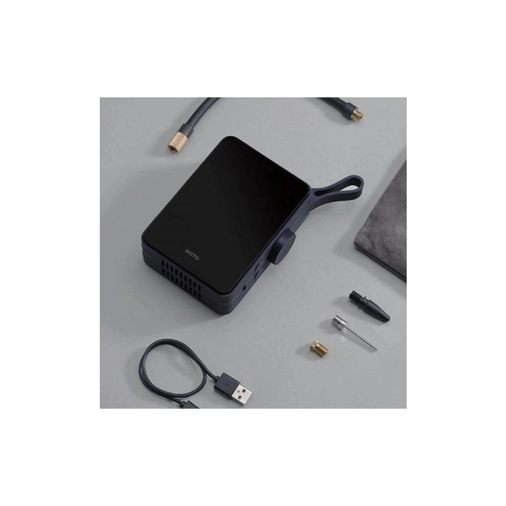 Автомобільний компресор Xiaomi HOTO Portable Electric Tire Inflator (QWCQB001) - зображення 6
