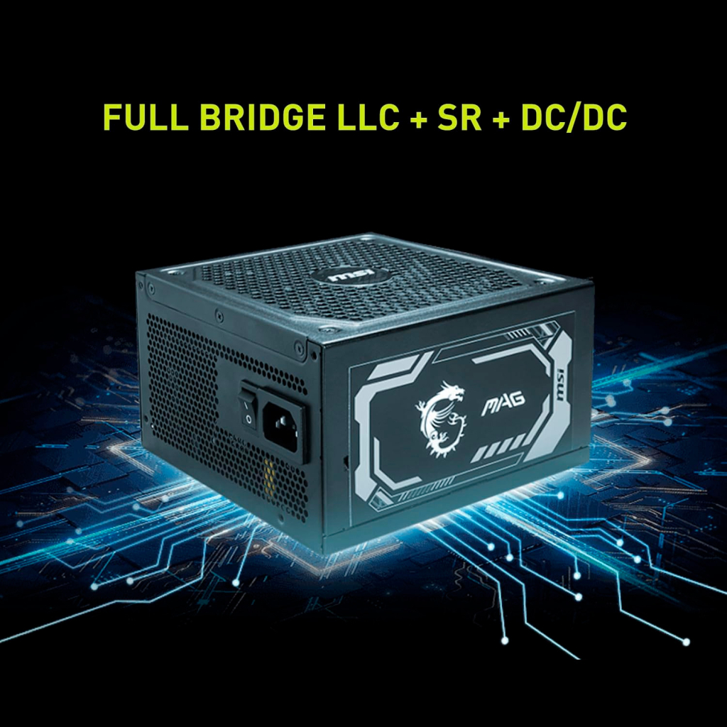Блок живлення MSI 1000W (MAG A1000GL PCIE5) - зображення 9