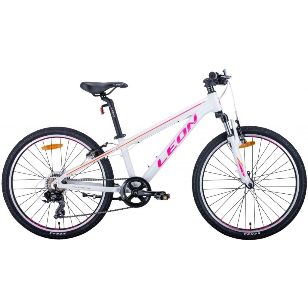 Велосипед Leon 24" JUNIOR AM Vbr рама-12,5" Al 2020 біло-малиновий з помаранчевим (OPS-LN-24-043) - зображення 1