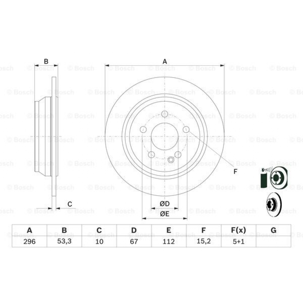Гальмівний диск Bosch 0 986 479 138 - зображення 5