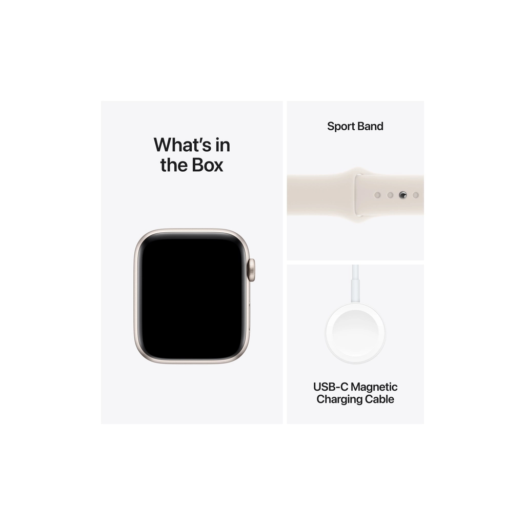 Смарт-годинник Apple Watch SE 2024 GPS 44mm Starlight Aluminium Case with Starlight Sport Band - S/M (MXEU3QH/A) - зображення 7