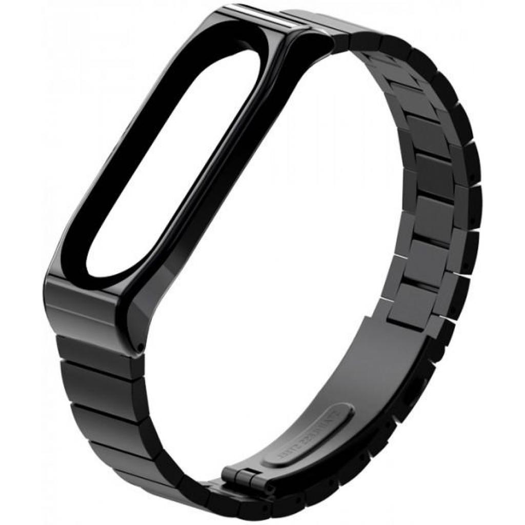 Ремінець до фітнес браслета XoKo Metal Premium для Mi Band 3/4 Black (XK-XM-SB-BK) - зображення 2