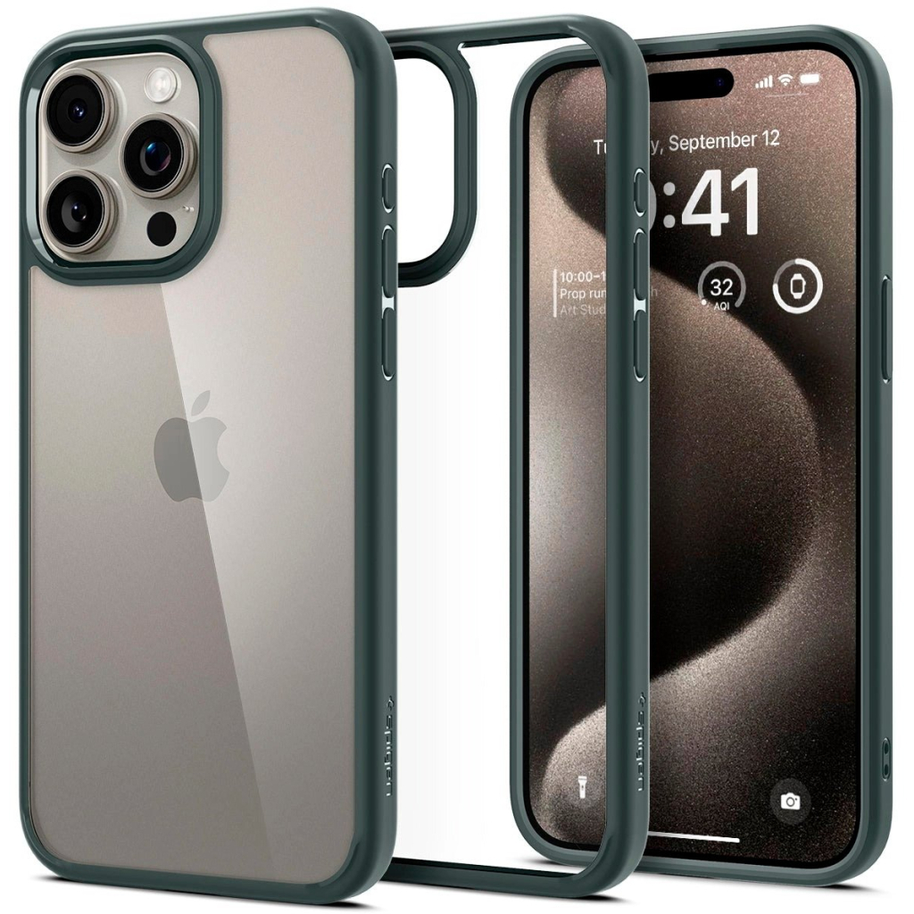 Чохол до мобільного телефона Spigen Apple iPhone 15 Pro Max Ultra Hybrid Abyss Green (ACS06574) - зображення 2