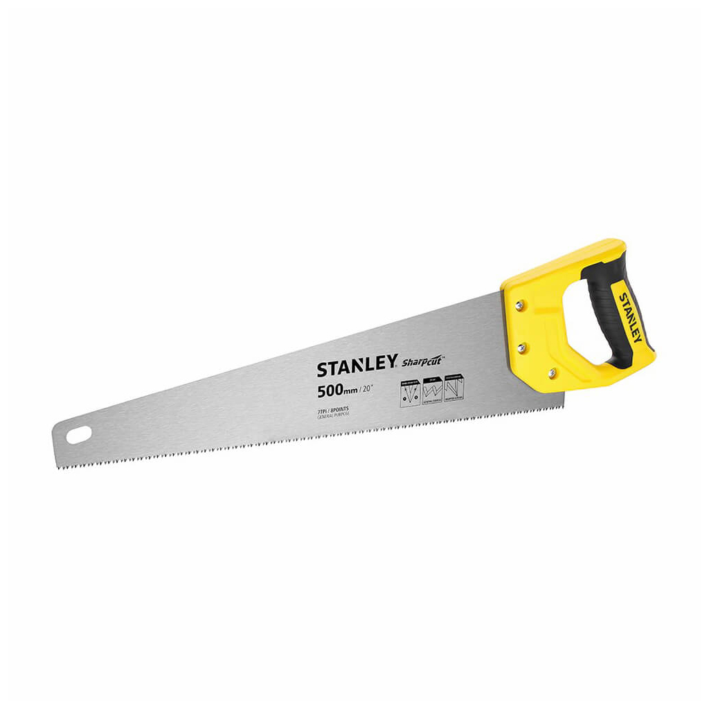 Ножівка Stanley SHARPCUT із загартованими зубами, L=500мм, 7 tpi (STHT20367-1) - зображення 2