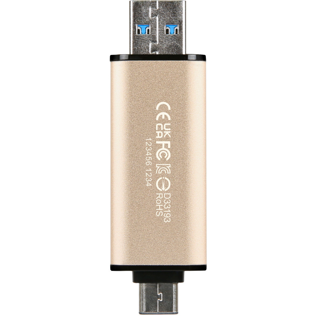 USB флеш накопичувач Transcend 512GB JetFlash 930C Gold-Black USB 3.2/Type-C (TS512GJF930C) - зображення 6