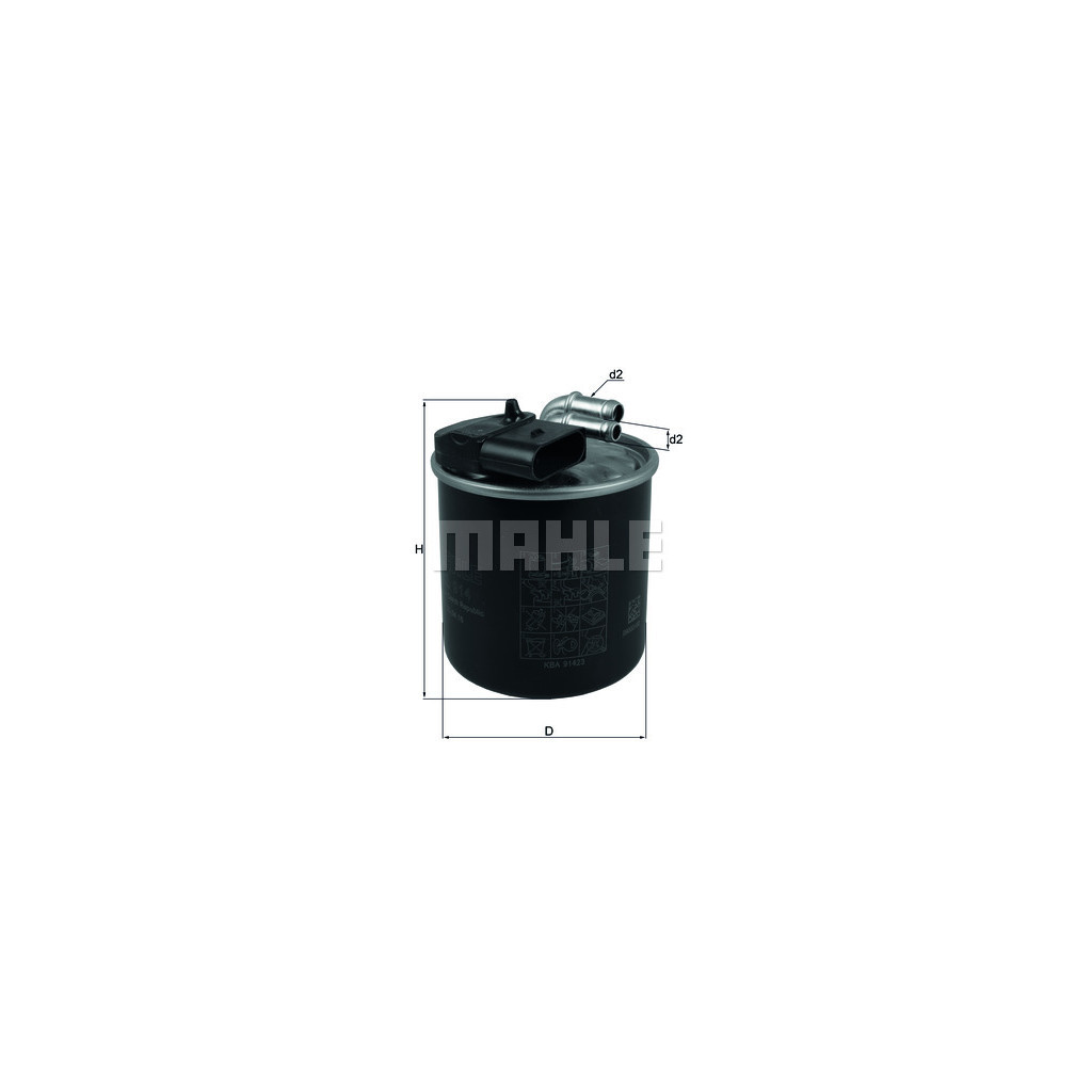 Фільтр паливний Mahle KL914 - зображення 1