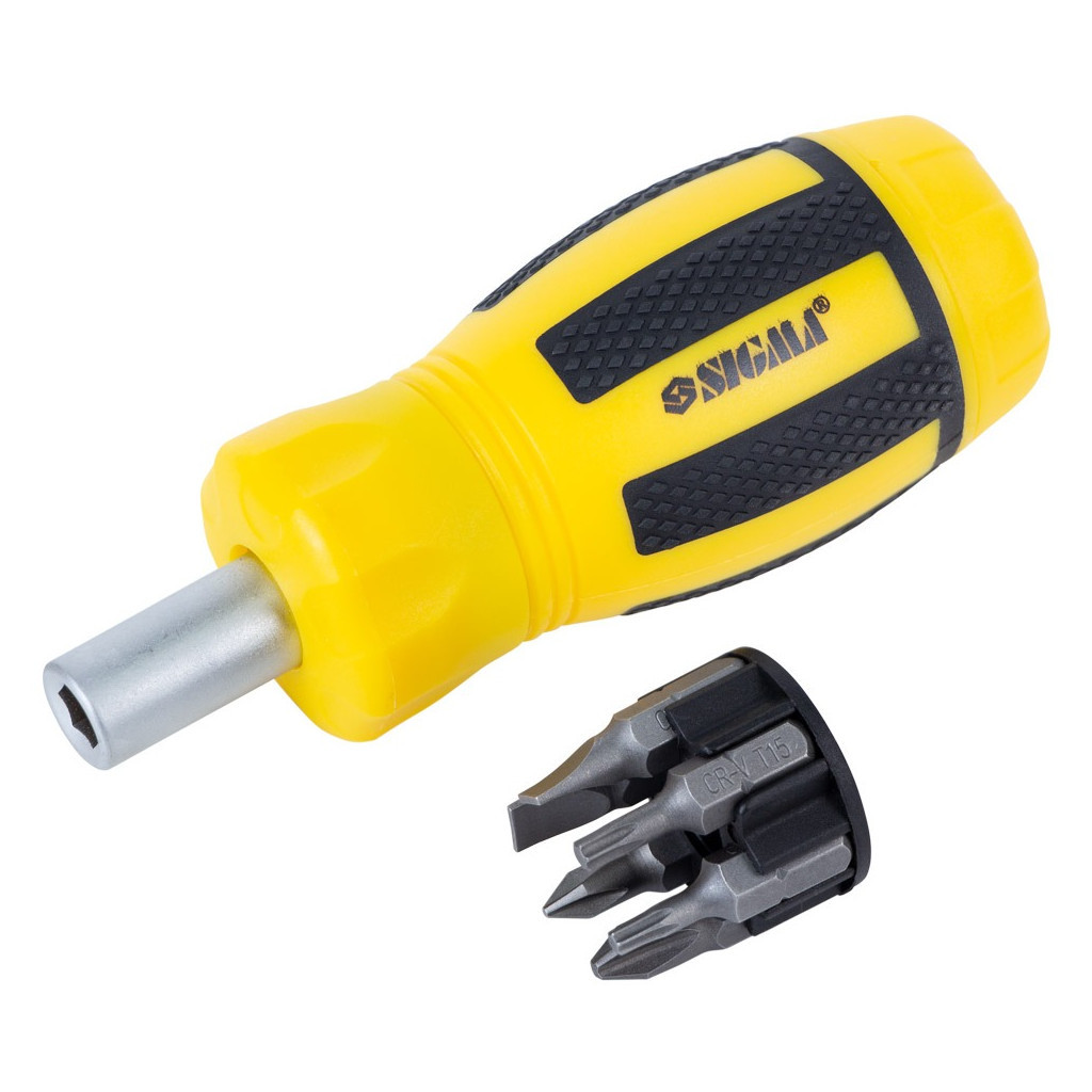 Викрутка Sigma з реверсом MINI c бітами 6шт CrV (4001811) - изображение 2