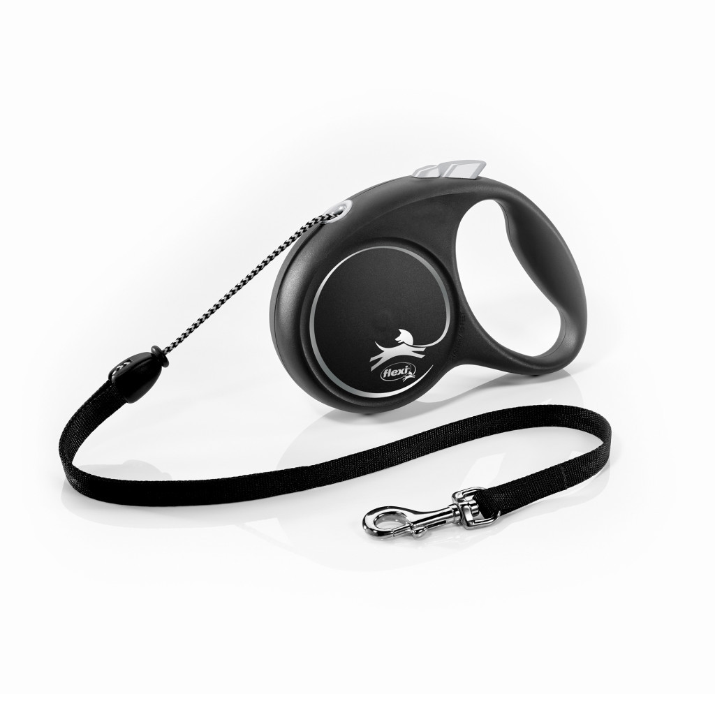 Повідець для собак Flexi Black Design М трос 5 м (чорний) (4000498033401) - зображення 1