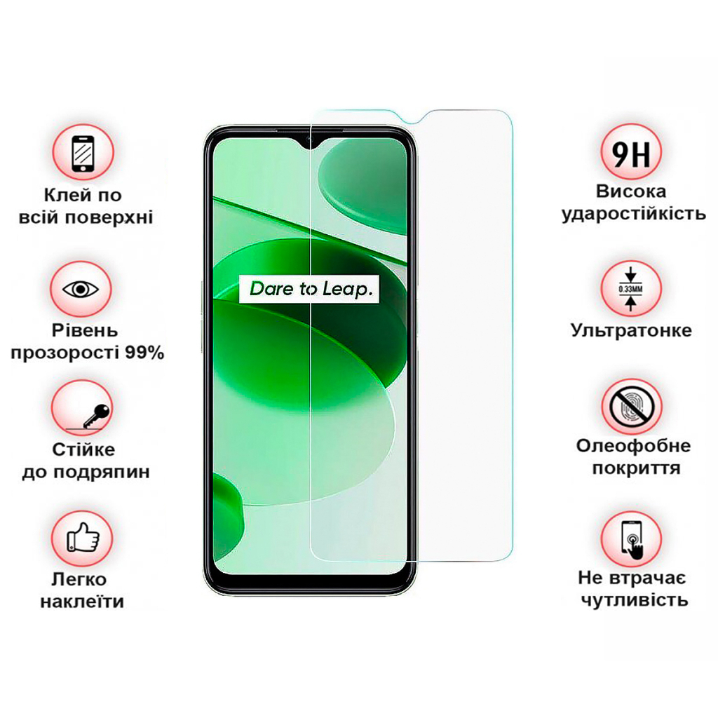 Скло захисне BeCover Realme C35 3D Crystal Clear Glass (708129) - зображення 3