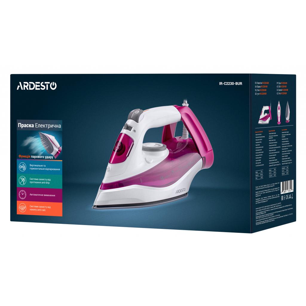 Праска Ardesto IR-C2230-BUR / 2200Вт /300мл/пар/самоочищення /антикапля /ке (IR-C2230-BUR) - зображення 8