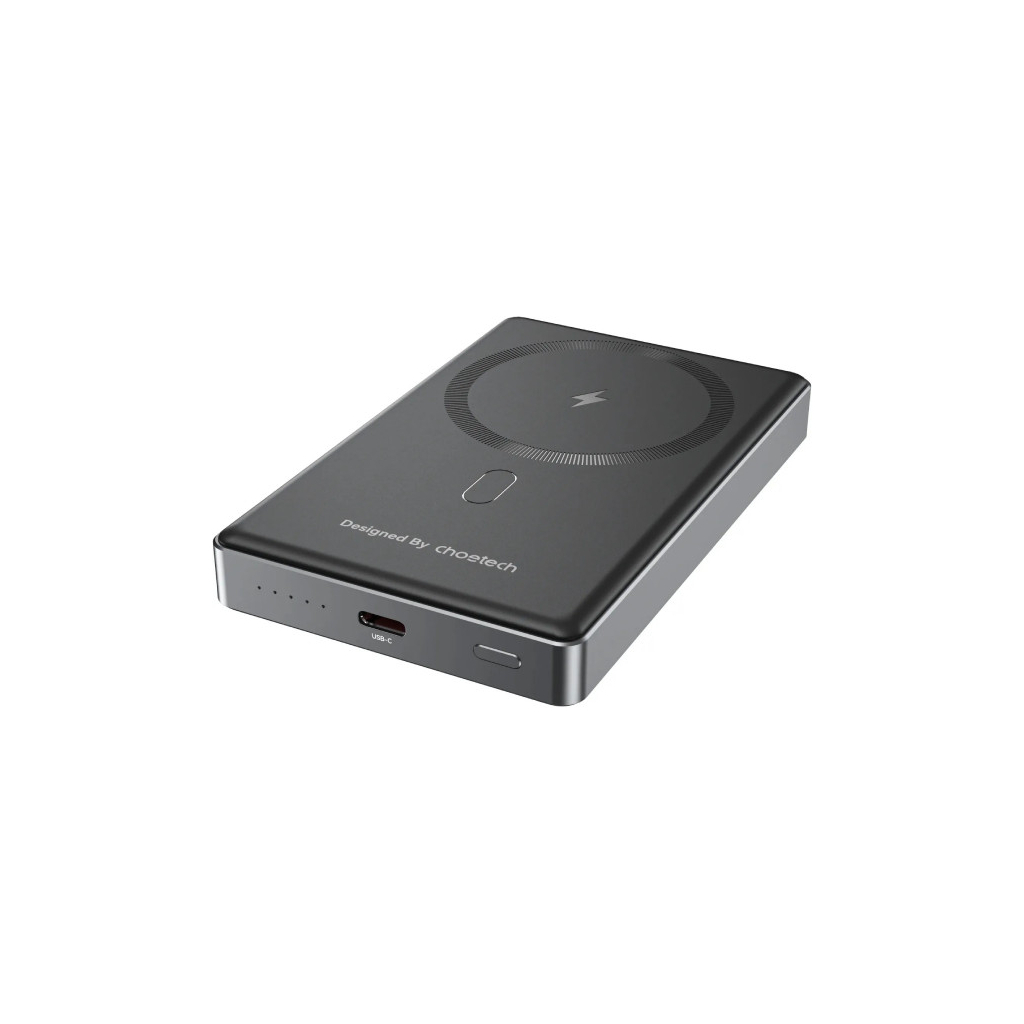 Батарея універсальна Choetech Magnetic Wireless 10000mAh 20W, PD, Qi-15W, USB-C In/Out, Ultra-thin, Black (B739-CCBK) - зображення 3