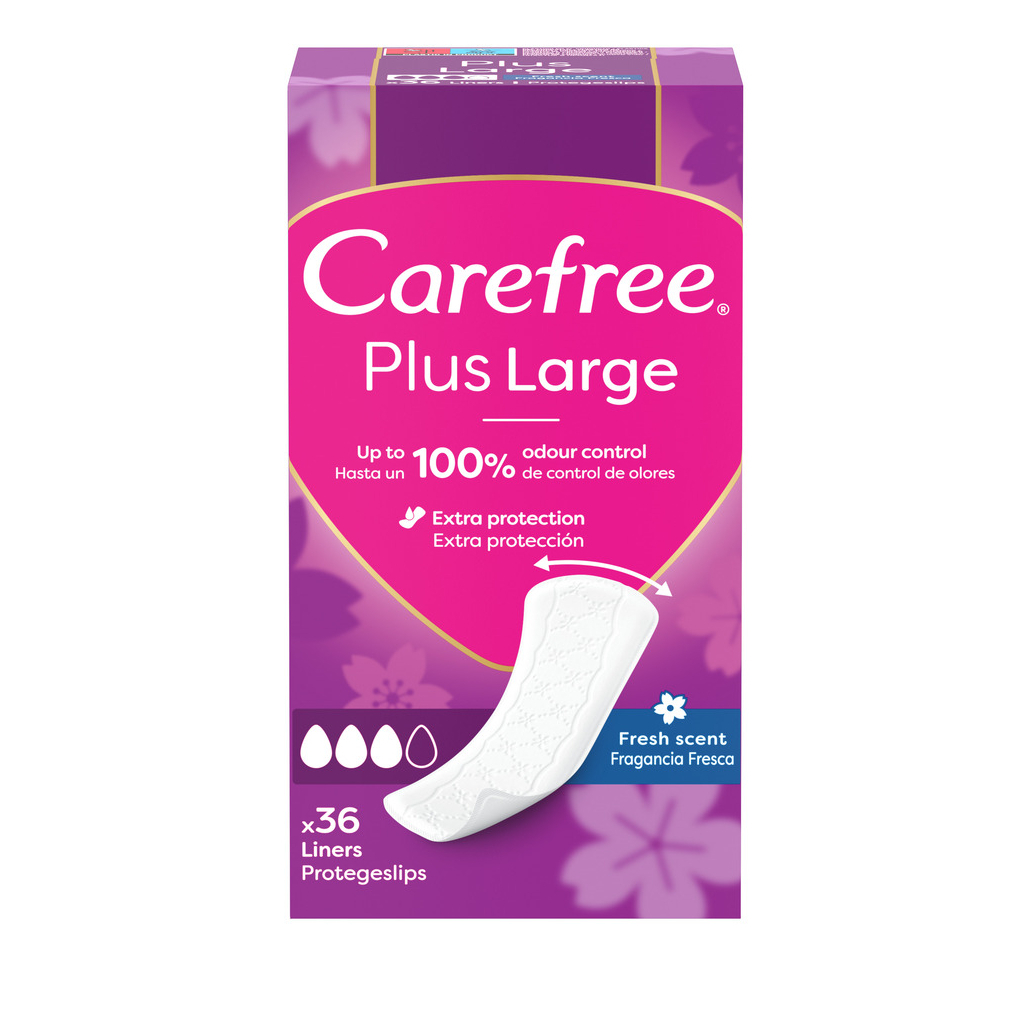 Щоденні прокладки Carefree Plus Large Fresh 36 шт. (3574661604770/3574661487656) - зображення 1