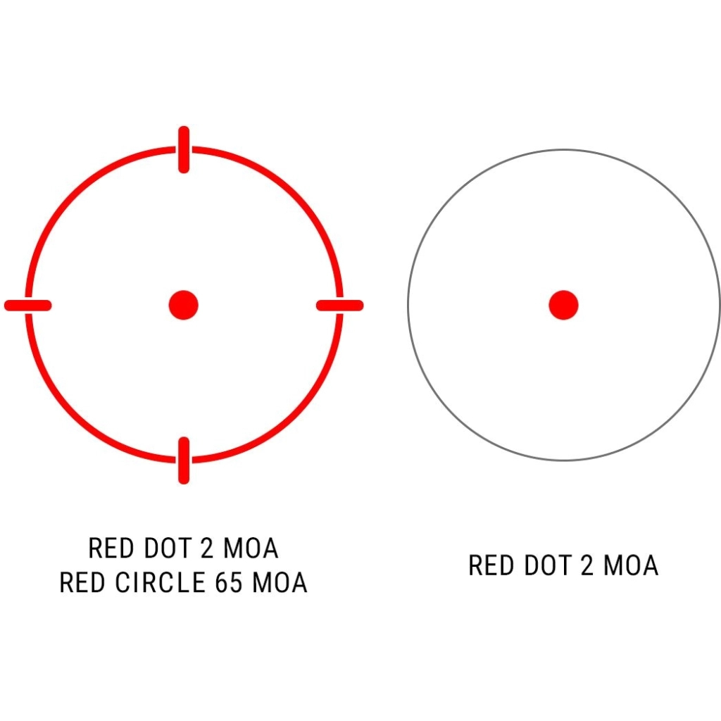 Коліматорний приціл Holosun HE530G-RD точка 2 MOA + коло 65 МОА (Red) (HE530G-RD) - зображення 6