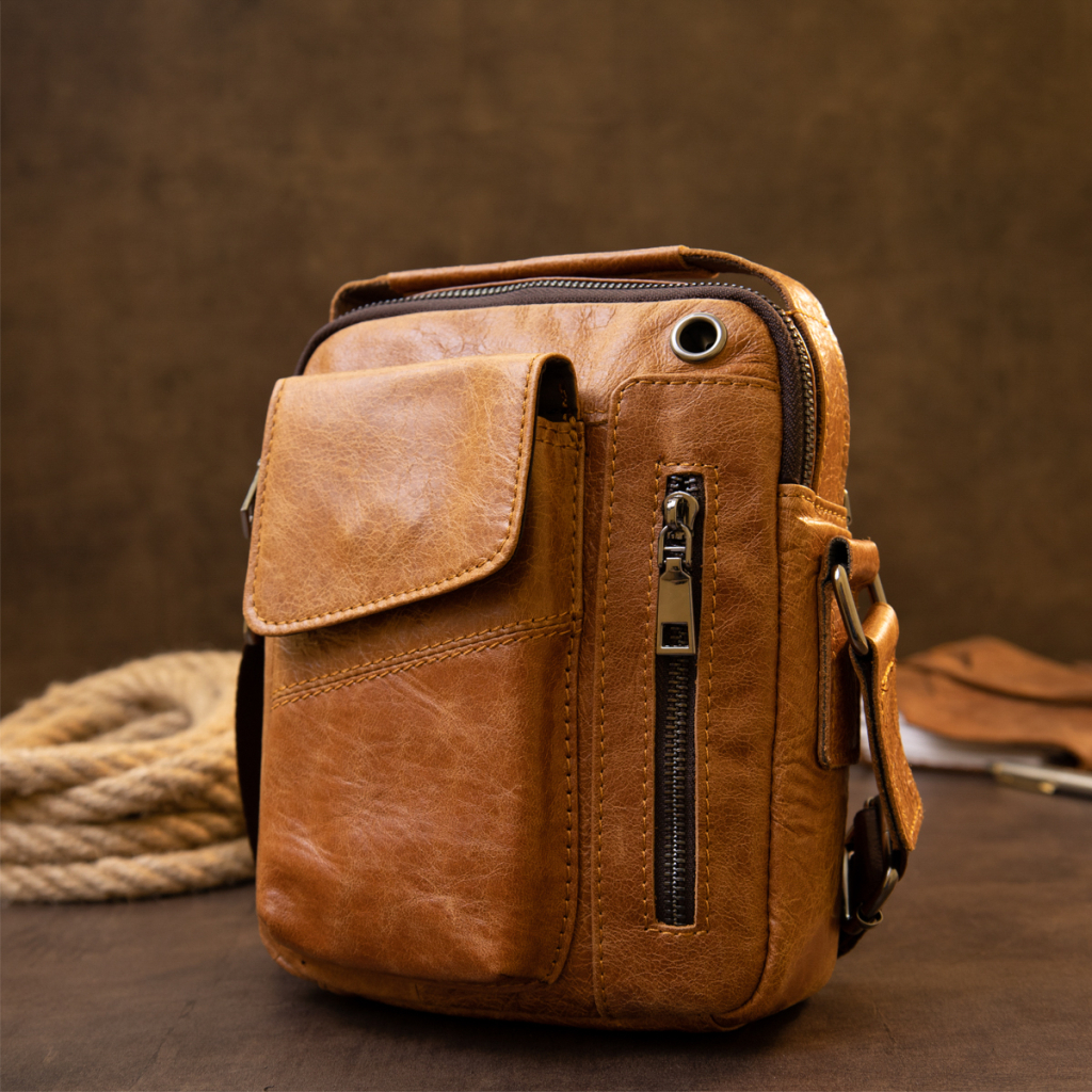 Сумка Vintage З отвором для навушників Руда (20416) - зображення 8