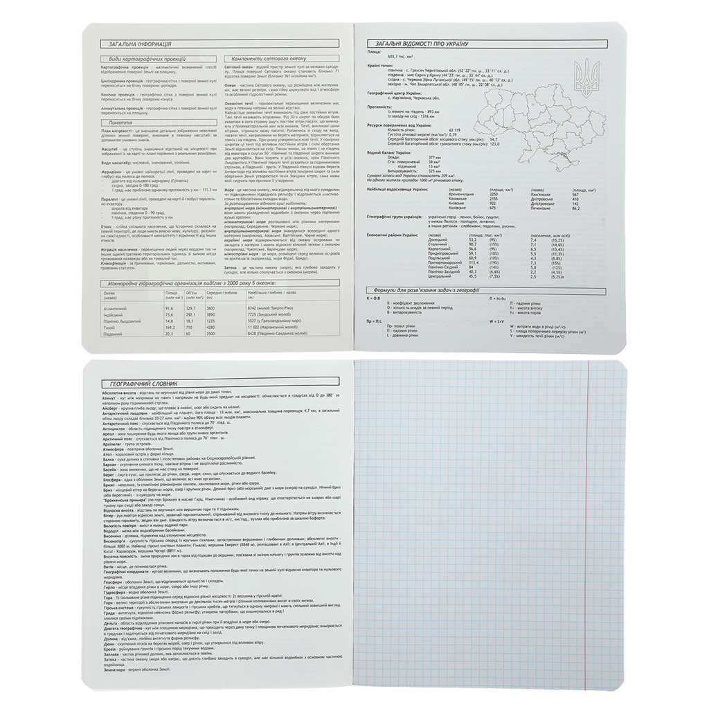 Зошит ZiBi предметний BLACK 48 аркушів клітинка, географія (ZB.1700-06) - зображення 2