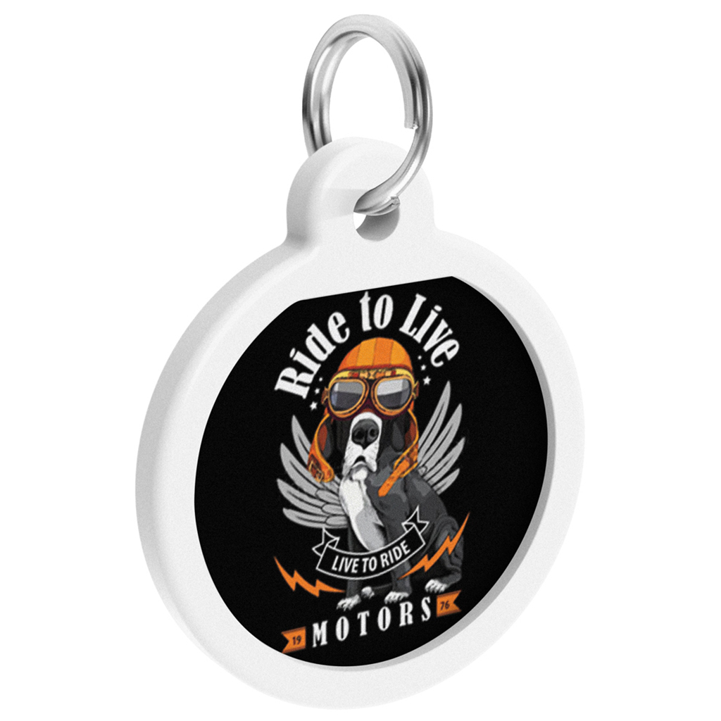 Адресник для тварин WAUDOG Smart ID з QR паспортом "Їздити, щоб жити", коло 25 мм (0625-0207) - зображення 2