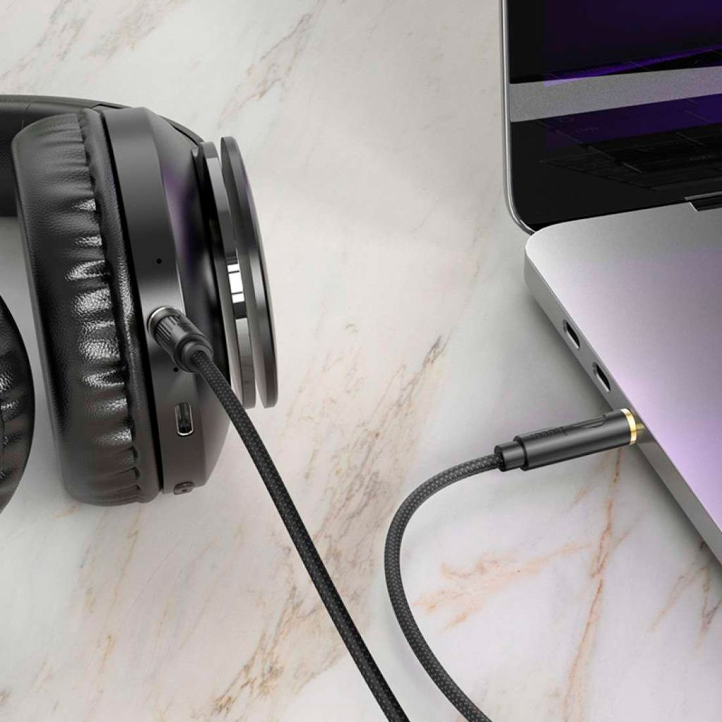 Кабель мультимедійний 3.5mm M to 3.5mm M 1.0m Black HOCO (6942007625463) - зображення 4