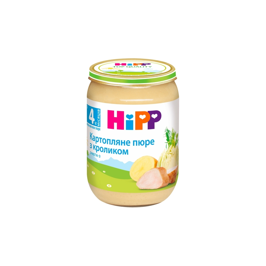 Дитяче пюре HiPP Картопляне пюре з кроликом, 190 г (9062300131281) - зображення 1