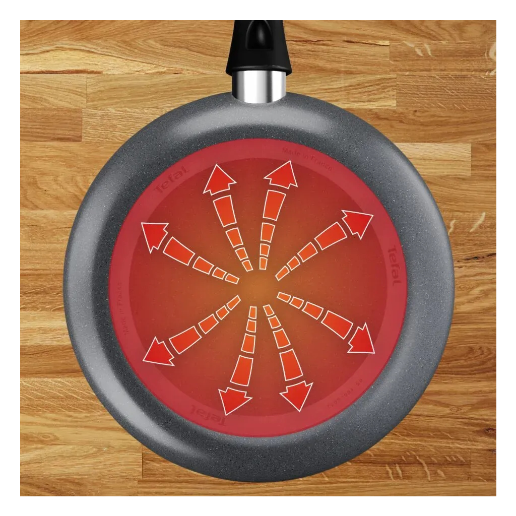 Сковорода Tefal ВОК Hard Stone 28 см, алюміній, бакеліт, сірий (D4561932) - зображення 4