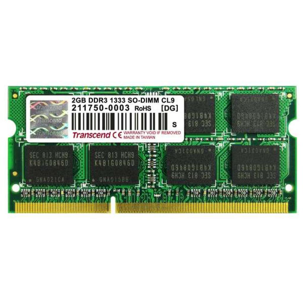 Модуль пам'яті для ноутбука SoDIMM DDR3 2GB 1333 MHz Transcend (TS256MSK64V3U) - зображення 1