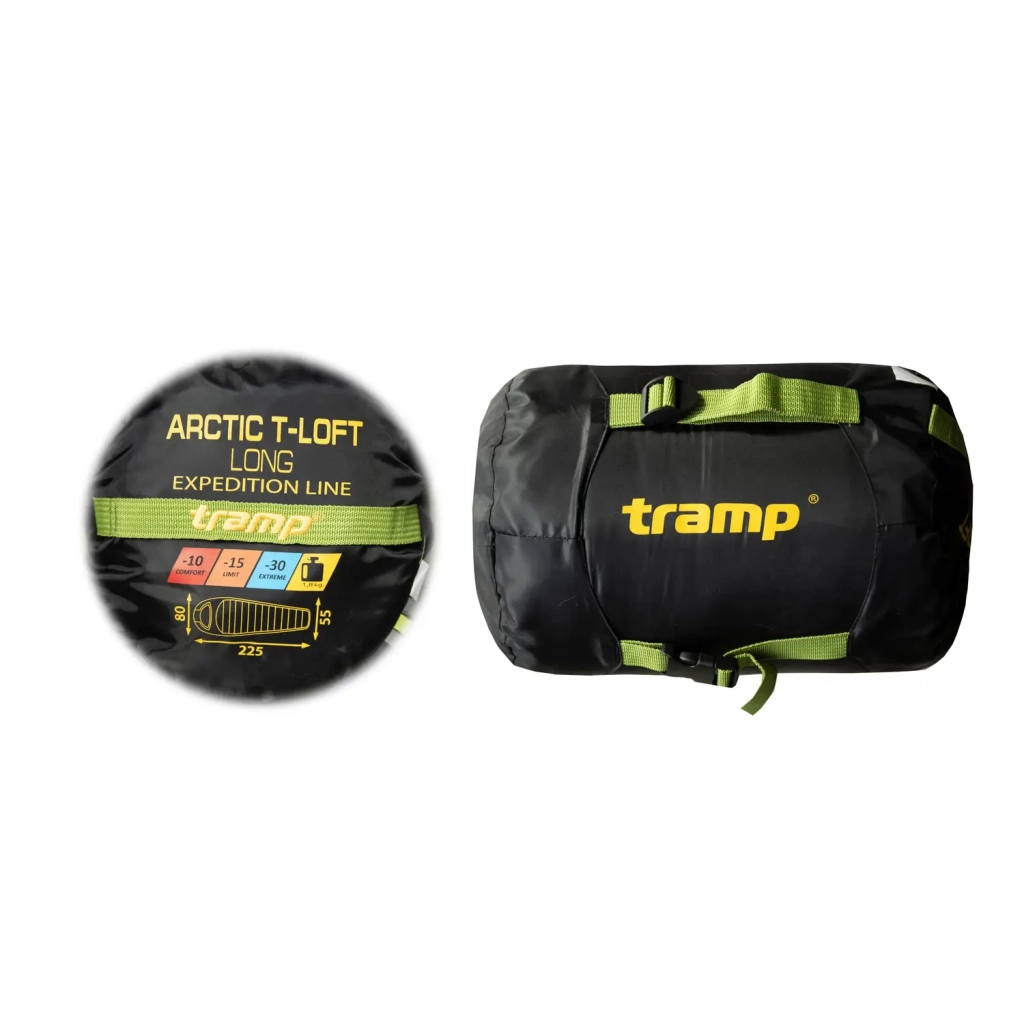 Спальний мішок Tramp Arctic Long кокон правий green/grey 225/80-55 (UTRS-093L-R) - зображення 12