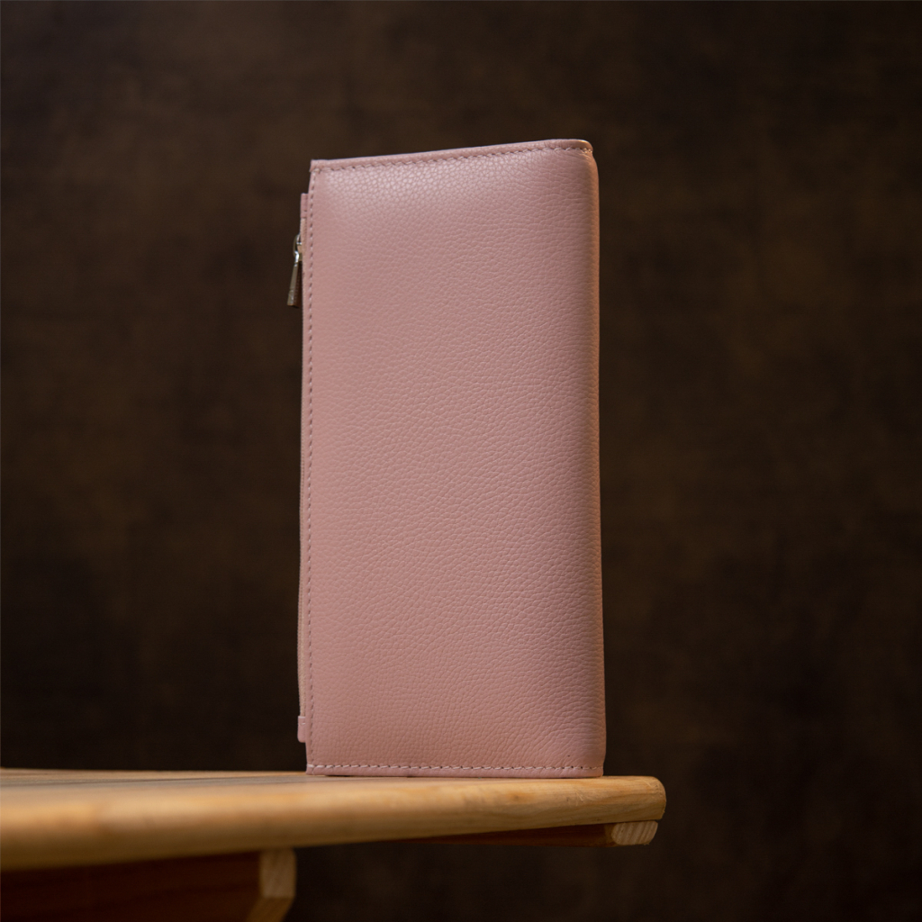 Гаманець ST Leather З натуральної шкіри Рожевий (19383) - зображення 9