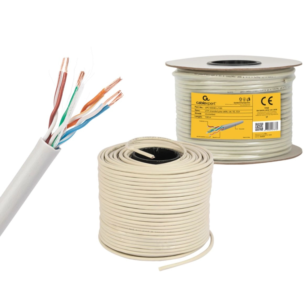 Кабель мережевий Cablexpert UTP 100м, cat 5e, CCA, AWG24, Patchkabel (UPC-5004E-L/100) - picture 3