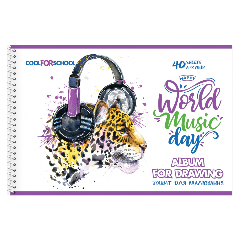 Альбом для малювання Cool For School на пружині, 40 аркушів (CF60904-06) - зображення 1