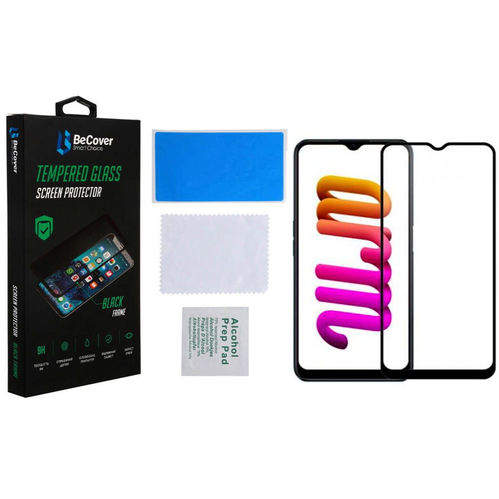 Скло захисне BeCover Realme C30/C30s/C33 Black (708568) - зображення 3