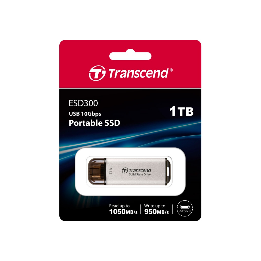 Накопичувач SSD USB Type-C 1TB ESD300 Transcend (TS1TESD300S) - зображення 6