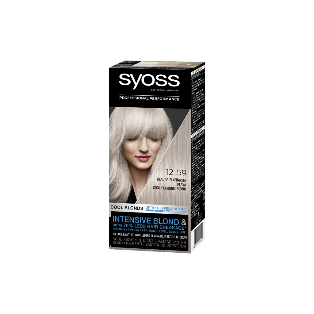 Фарба для волосся Syoss 12-59 Холодний Платиновий блонд 115 мл (9000101210521) - зображення 1