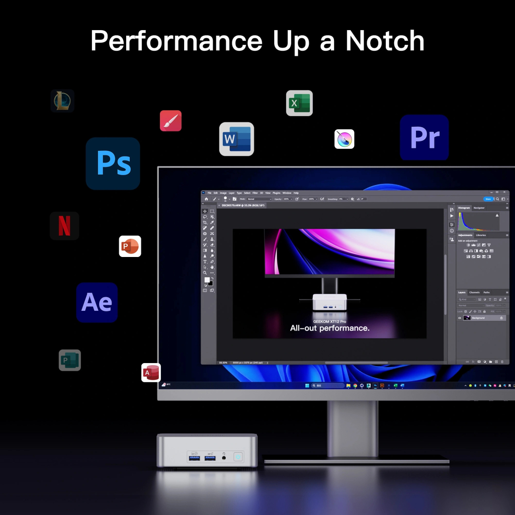 Комп'ютер GEEKOM Mini XT12 Pro / i9-12900H, 32G, SSD 1TB, WIN11 Pro (GMXT12i912900-321T-EU) - зображення 2