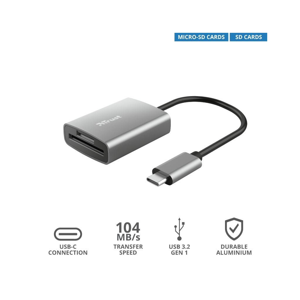 Зчитувач флеш-карт Trust Dalyx Fast USB-С Card reader (24136) - изображение 10