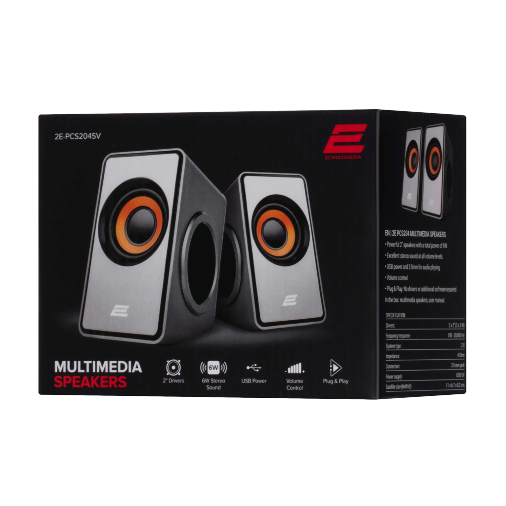Акустична система 2E PCS204 USB Silver (2E-PCS204SV) - зображення 2