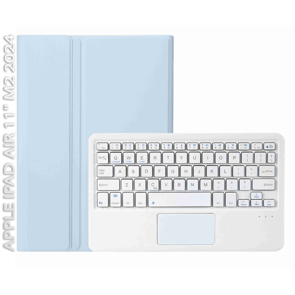 Чохол до планшета BeCover Keyboard+TouchPad Apple iPad Air 11" M2/M3 (2024/2025) Light Blue (712598) - зображення 1
