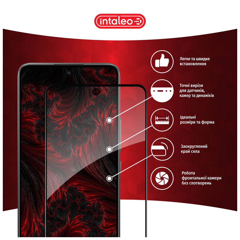 Скло захисне Intaleo Full Glue Xiaomi 12 Lite Black (1283126559389) - зображення 3