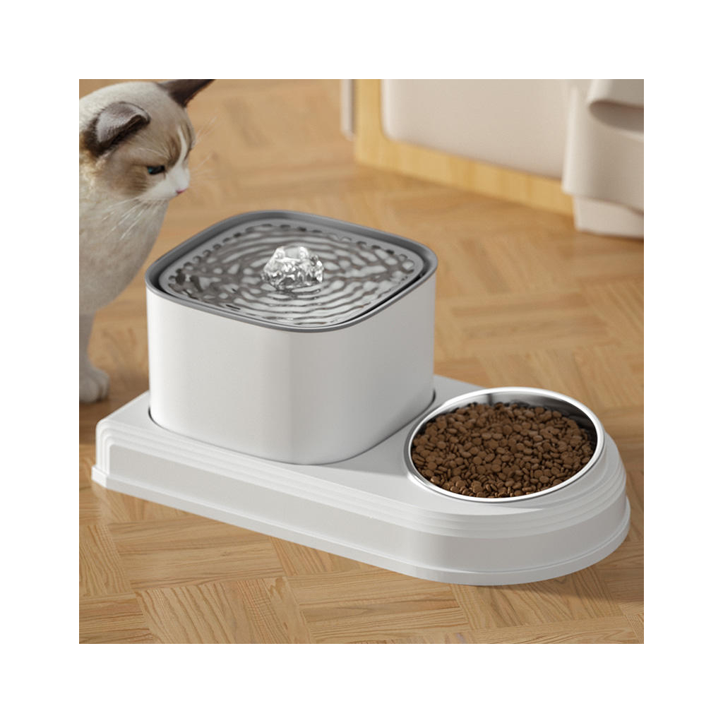 Універсальний посуд для тварин Lapka Фонтан з годівницею 2в1 (WF072) - изображение 2