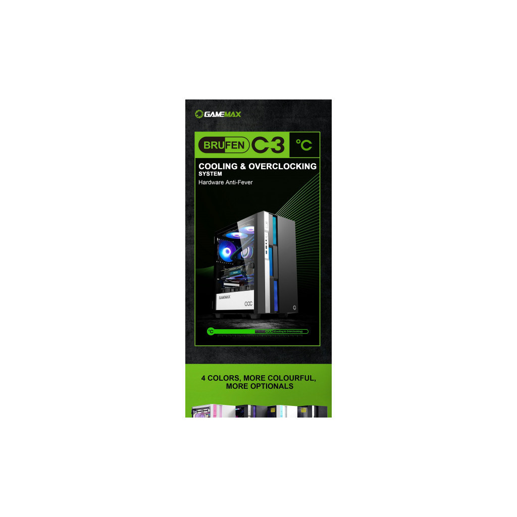 Корпус Gamemax Brufen C3 BW - зображення 10