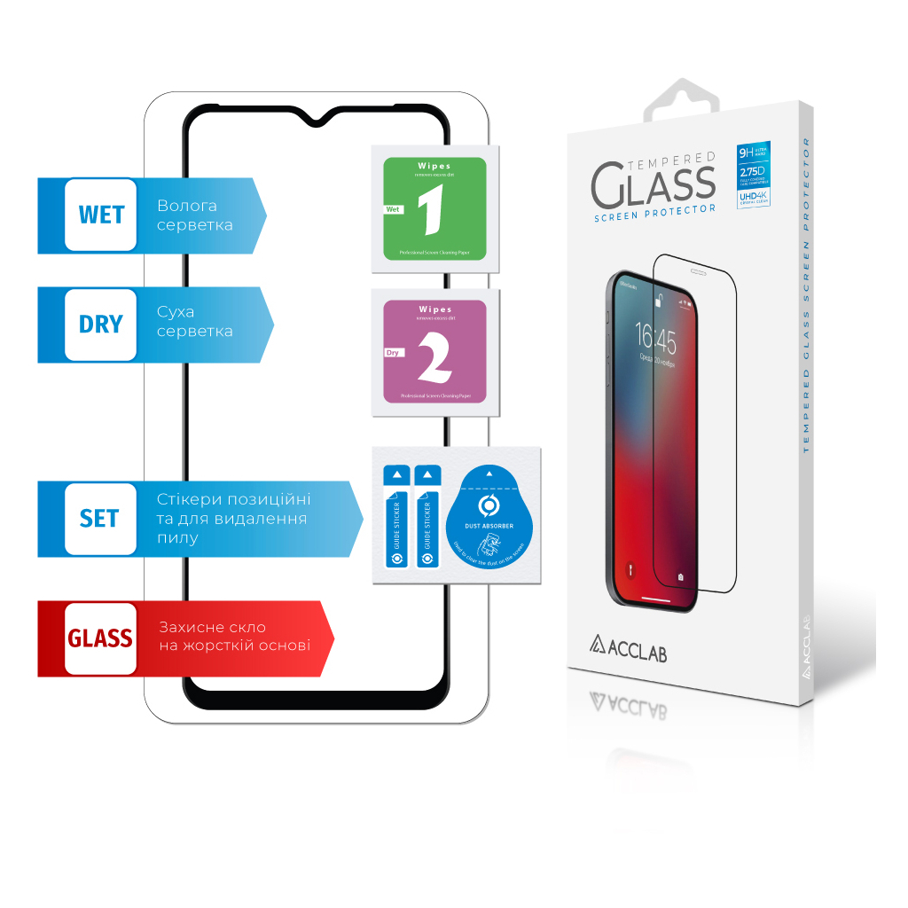 Скло захисне ACCLAB Full Glue Tecno Spark Go 2023 (1283126564819) - зображення 7
