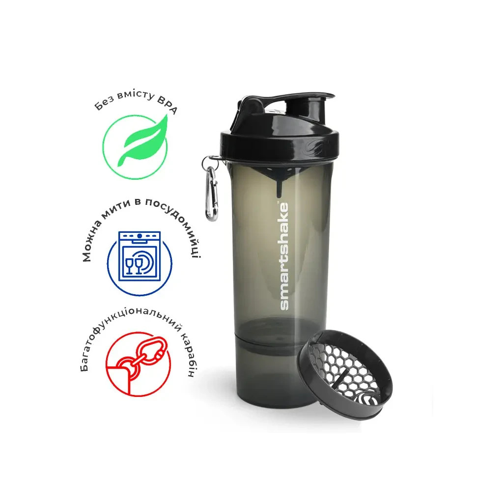 Шейкер спортивний SmartShake Slim 500ml Black (10253001) - зображення 11